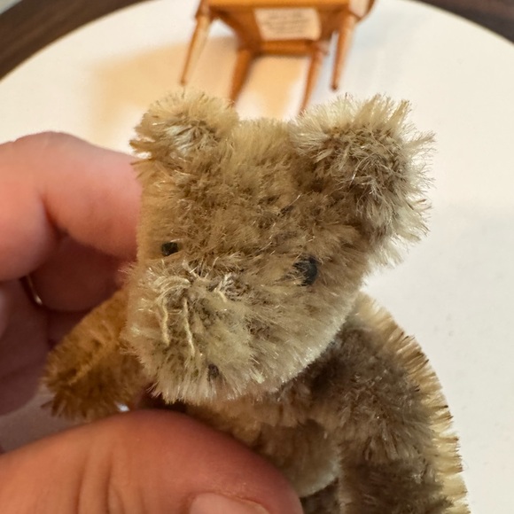 Antique Steiff Mohair Teddy Bear Mini 3" Tall Brown Fur Adorable Miniature - Picture 2 of 8